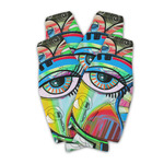 Abstract Eye Painting Zipper Bottle Cooler - Set of 4