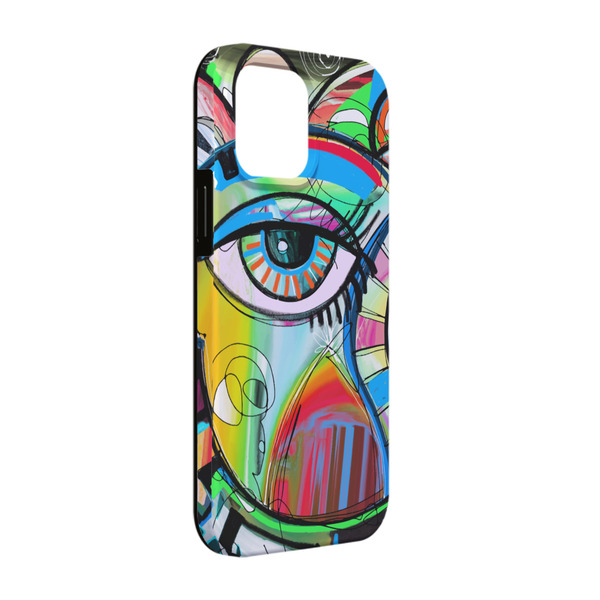 Custom Abstract Eye Painting iPhone Case - Rubber Lined - iPhone 13