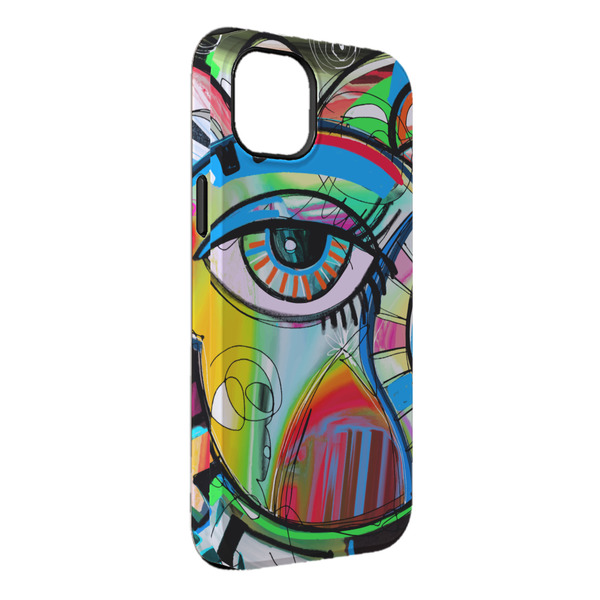 Custom Abstract Eye Painting iPhone Case - Rubber Lined - iPhone 14 Plus