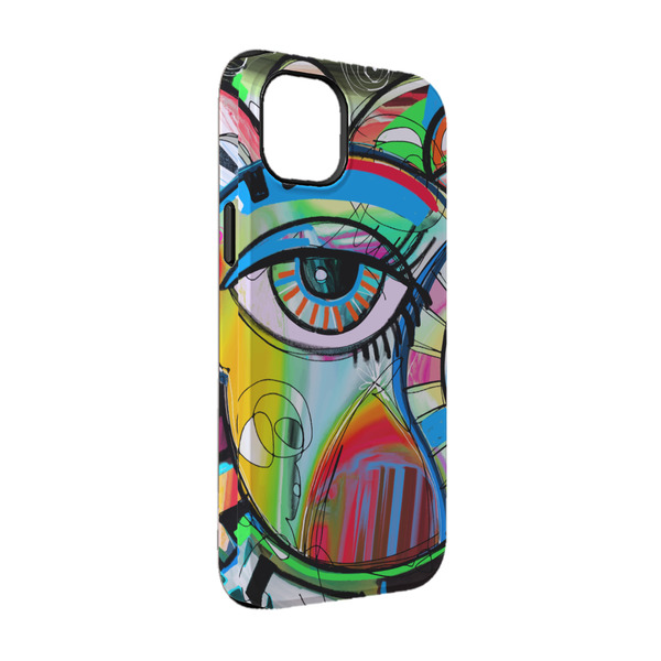 Custom Abstract Eye Painting iPhone Case - Rubber Lined - iPhone 14