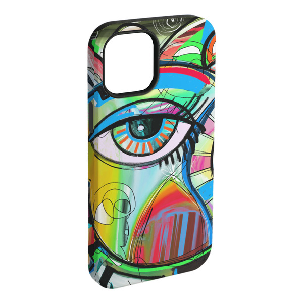 Custom Abstract Eye Painting iPhone Case - Rubber Lined - iPhone 15 Plus