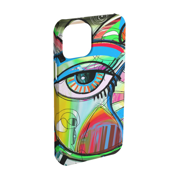 Custom Abstract Eye Painting iPhone Case - Plastic - iPhone 15 Pro