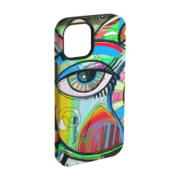 Custom Abstract Eye Painting iPhone Case - Rubber Lined - iPhone 15 Pro