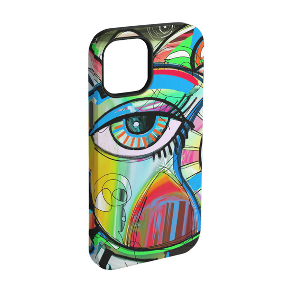 Custom Abstract Eye Painting iPhone Case - Rubber Lined - iPhone 15