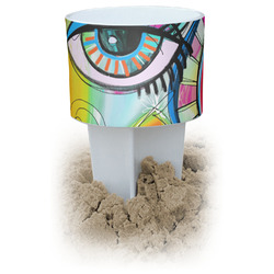 Abstract Eye Painting White Beach Spiker Drink Holder