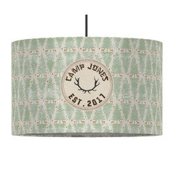 Deer 12" Drum Pendant Lamp - Fabric (Personalized)