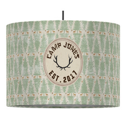 Deer 16" Drum Pendant Lamp - Fabric (Personalized)