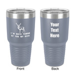 Deer 30 oz Stainless Steel Tumbler - Grey - Double-Sided (Personalized)