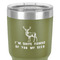 Deer 30 oz Stainless Steel Ringneck Tumbler - Olive - Close Up