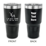 Deer 30 oz Stainless Steel Tumbler - Black - Double Sided (Personalized)