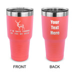 Deer 30 oz Stainless Steel Tumbler - Coral - Double Sided (Personalized)