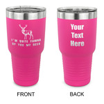 Deer 30 oz Stainless Steel Tumbler - Pink - Double Sided (Personalized)