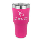 Deer 30 oz Stainless Steel Tumbler - Pink - Single Sided (Personalized)