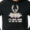 Deer Black Hoodie on Model - CloseUp