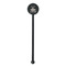 Deer Black Plastic 5.5" Stir Stick - Round - Single Stick