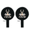 Deer Black Plastic 7" Stir Stick - Double Sided - Round - Front & Back