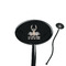 Deer Black Plastic 7" Stir Stick - Oval - Closeup