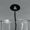 Deer Black Plastic 7" Stir Stick - Oval - Main