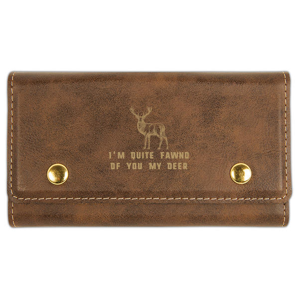 Custom Deer Cards & Dice Set - Rustic Brown (Personalized)