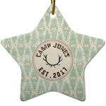 Deer Star Ceramic Ornament w/ Name or Text