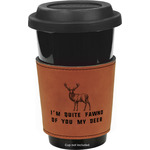 Deer Leatherette Cup Sleeve - Single Sided (Personalized)