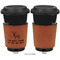 Deer Cognac Leatherette Mug Sleeve - Single Sided Apvl