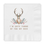 Deer Embossed Decorative Napkins (Personalized)