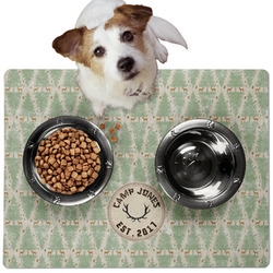 Deer Dog Food Mat - Medium w/ Name or Text