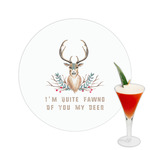 Deer Printed Drink Topper -  2.5" (Personalized)