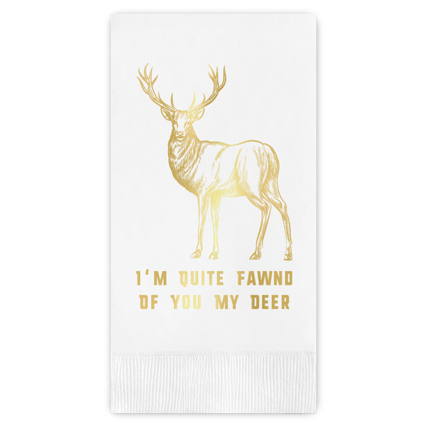 Custom Deer Guest Napkins - Foil Stamped (Personalized)