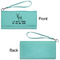 Deer Ladies Wallets - Faux Leather - Teal - Front & Back View