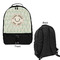 Deer Large Backpack - Black - Front & Back View