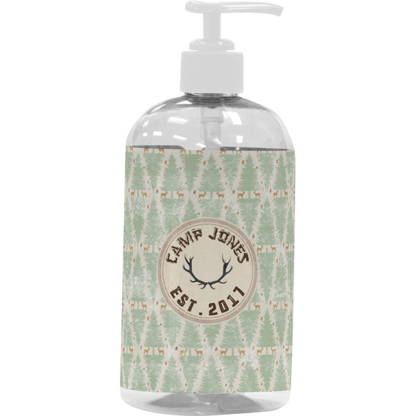 Custom Deer Plastic Soap / Lotion Dispenser (16 oz - Large - White) (Personalized)