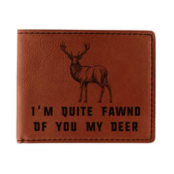 Deer Leatherette Bifold Wallet - Single Sided (Personalized)