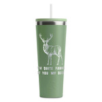 Deer RTIC Everyday Tumbler with Straw - 28oz - Light Green - Single-Sided (Personalized)