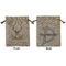 Deer Medium Burlap Gift Bag - Front and Back