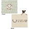 Deer Microfleece Dog Blanket - Large- Front & Back