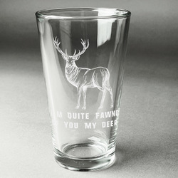 Deer Pint Glass - Engraved (Single) (Personalized)