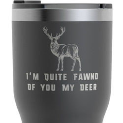 Deer RTIC Tumbler - Black - Engraved Front (Personalized)