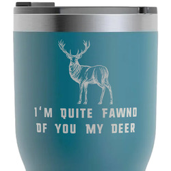 Deer RTIC Tumbler - Dark Teal - Laser Engraved - Single-Sided (Personalized)