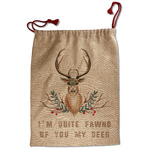 Deer Santa Sack - Front (Personalized)