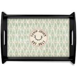 Deer Black Wooden Tray - Small (Personalized)