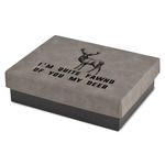 Deer Small Gift Box w/ Engraved Leather Lid (Personalized)