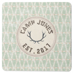 Deer Square Rubber Backed Coaster (Personalized)