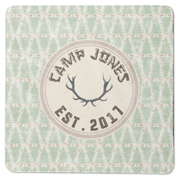 Deer Square Rubber Backed Coaster (Personalized)