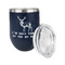 Deer Stainless Wine Tumblers - Navy - Single Sided - Alt View