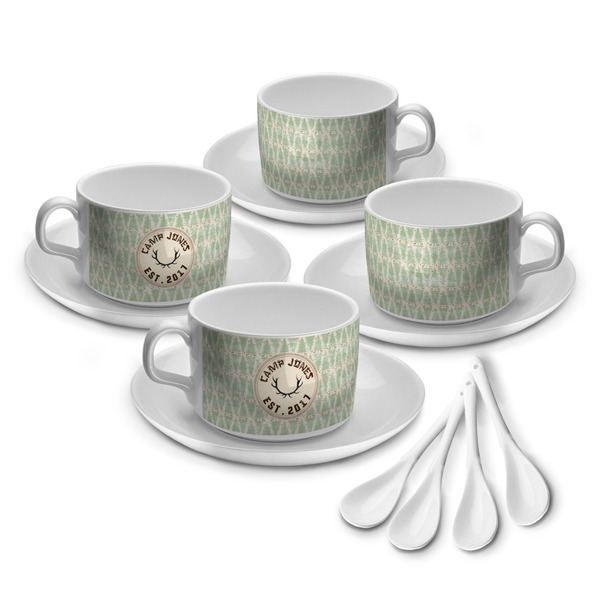 Custom Deer Tea Cup - Set of 4 (Personalized)