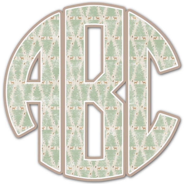 Custom Deer Monogram Decal - Custom Sizes (Personalized)