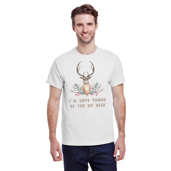 Custom Deer T-Shirt - White - Small (Personalized)