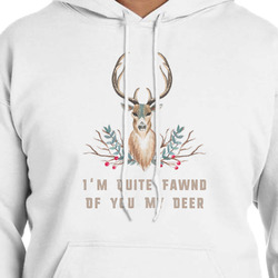 Deer Hoodie - White - XL (Personalized)